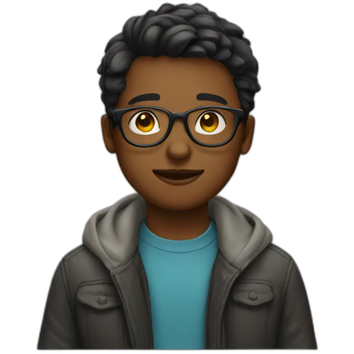 boy in glasses emoji