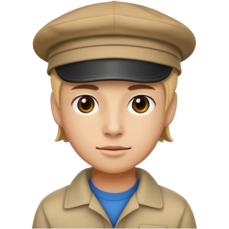 Un bélico con una gorra tombochio  emoji