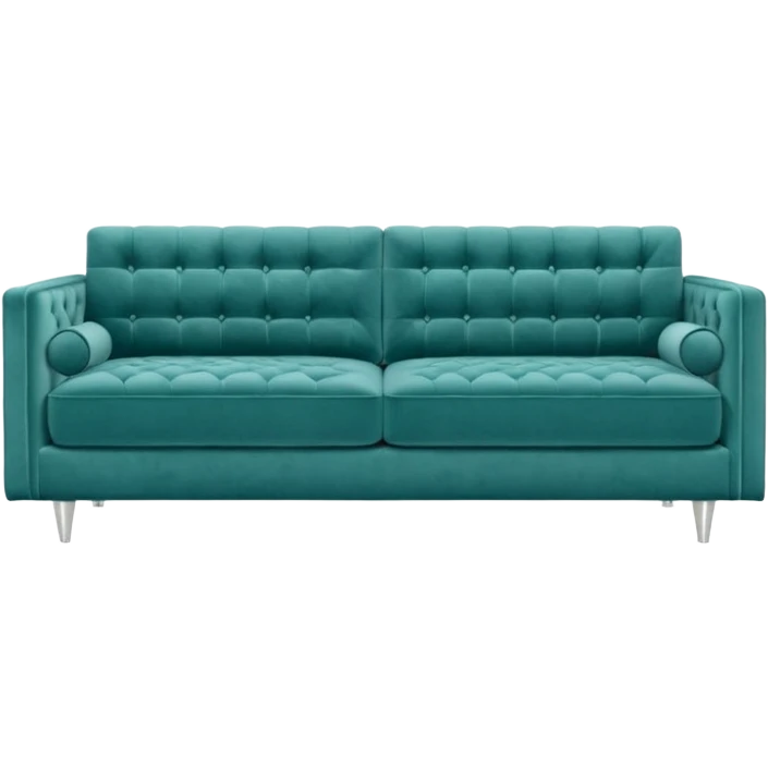 Long square teal sofa emoji
