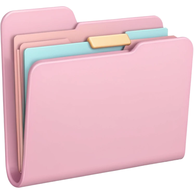 pastel pink folder aesthetic emoji