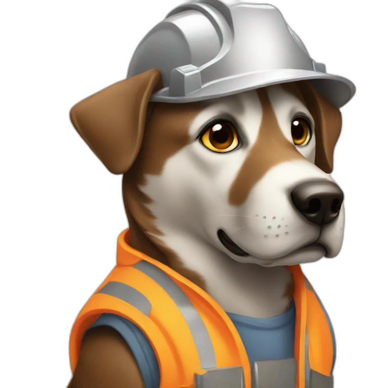 construction dog emoji