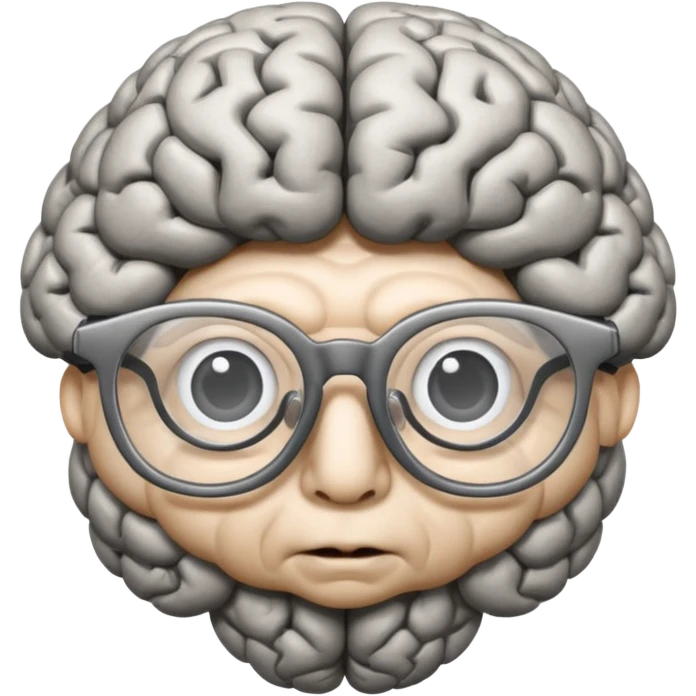 Мозг в очках  emoji