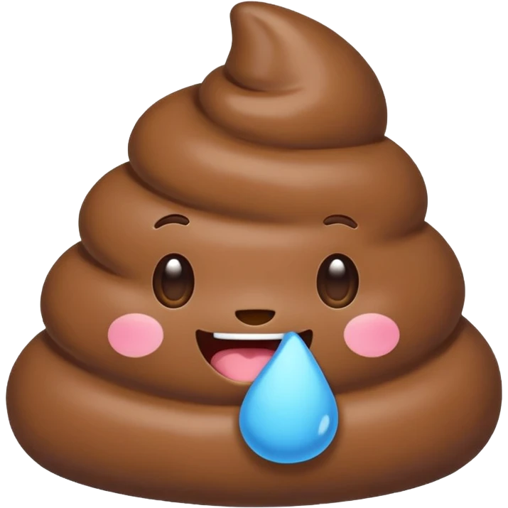 blue kawaii poop emoji