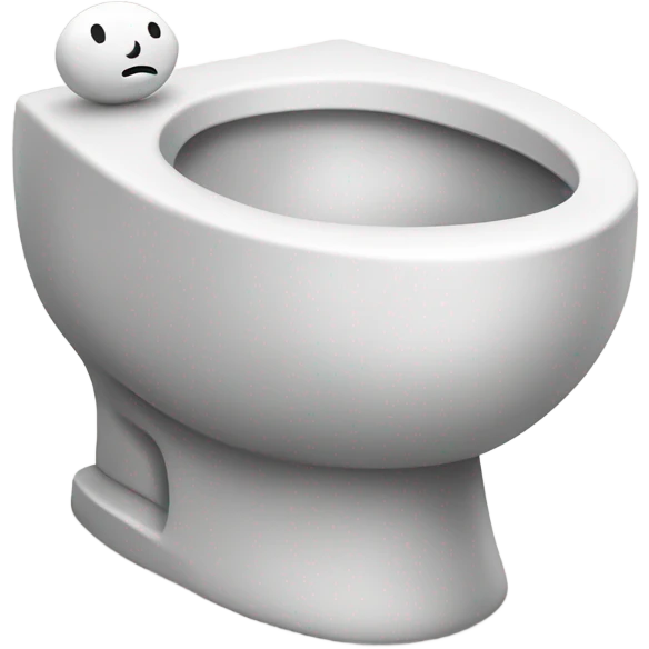 Toilet with head emoji