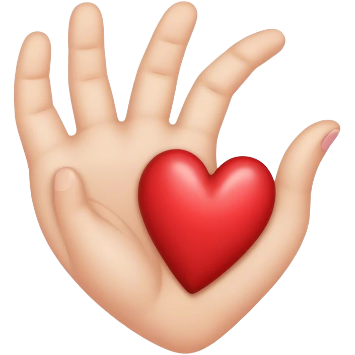 Half of hand heart emoji