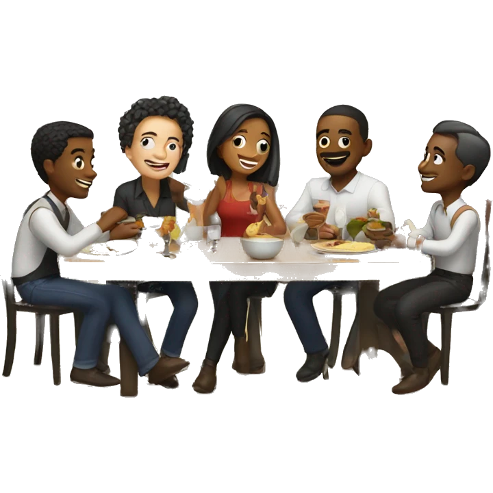 Restaurang with friends  emoji