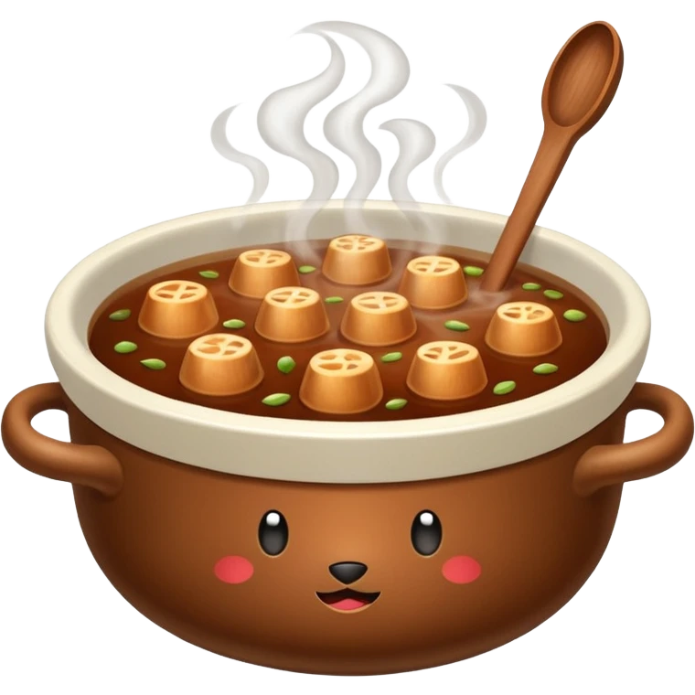 plain brown stock in bowl emoji