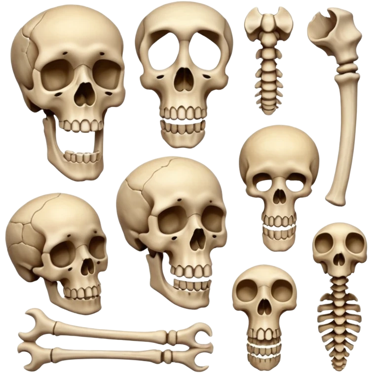 types of bones emoji