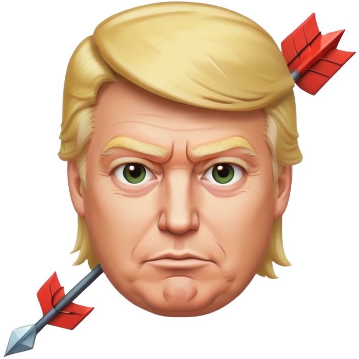 Donald Trump buff with an arrow through his head  emoji