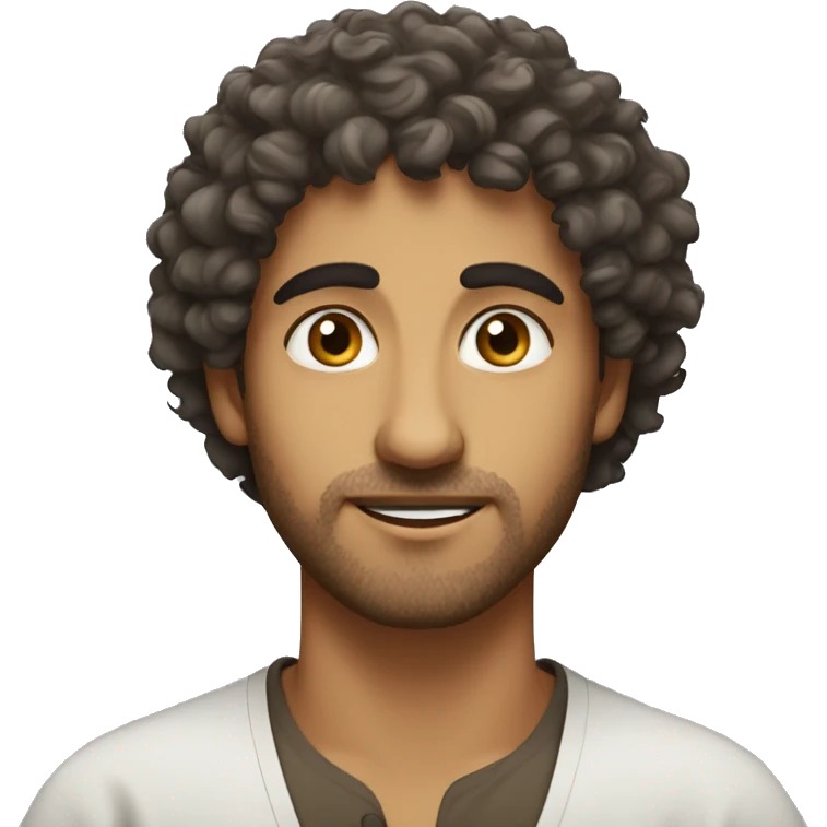 Curly haired Arab  emoji