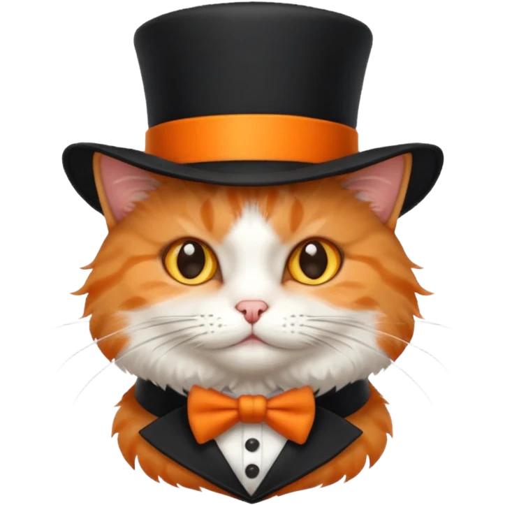 cat wearing a tophat emoji