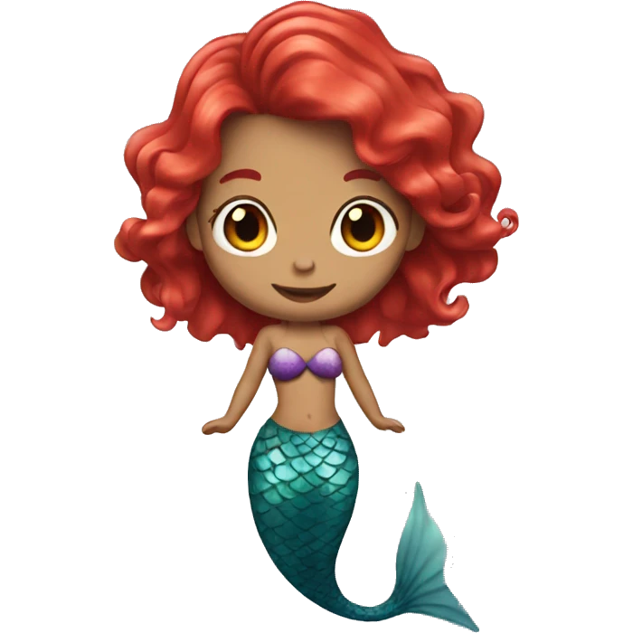 Mermaid with red hair emoji