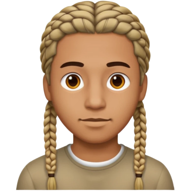 👦🏽 punle trenzas cortas de hombres  emoji
