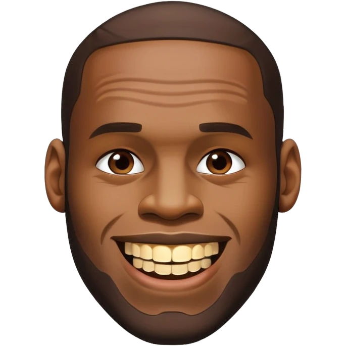 LeBron which a gold tooth emoji