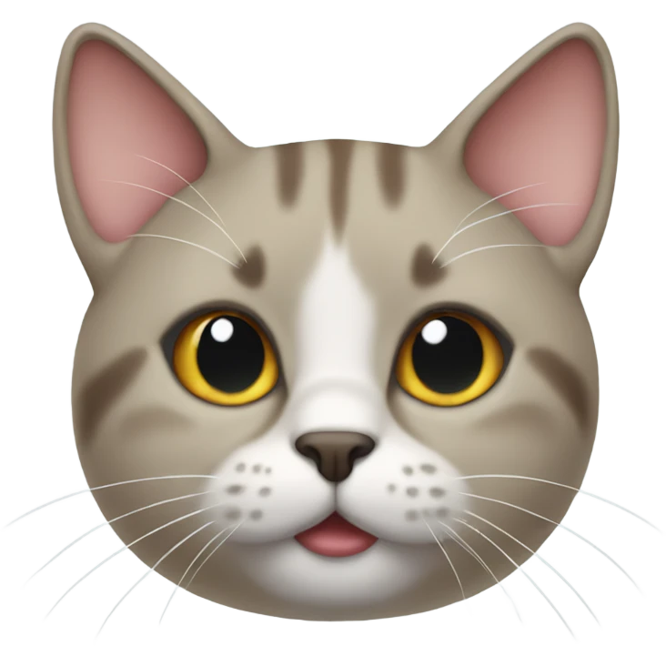 Cat with sugar on nose emoji