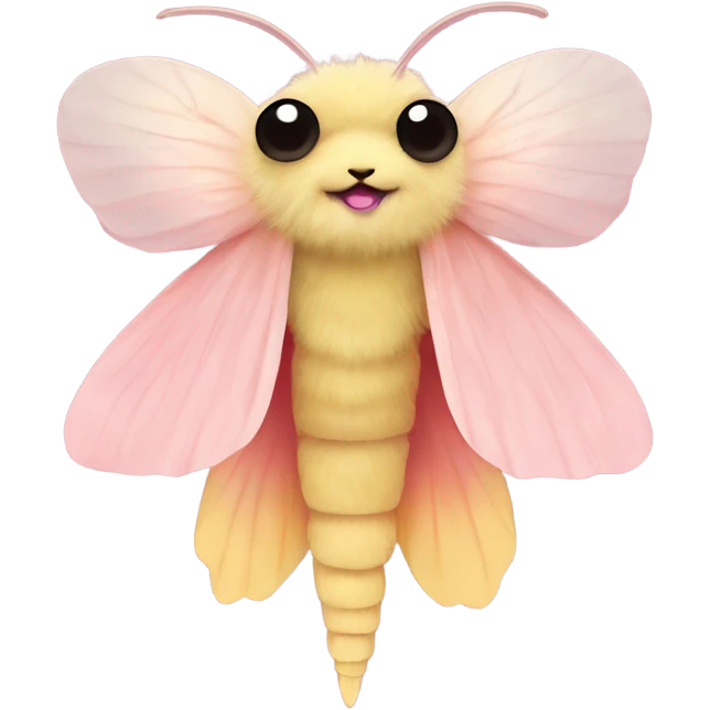 Fluffy Rosy maple moth emoji