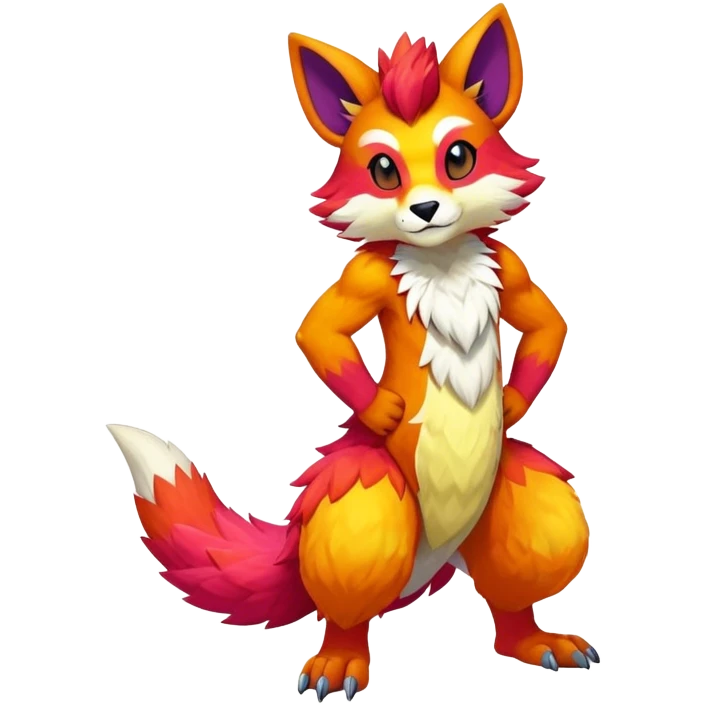 colorful anthro vernid fursona Fakemon emoji