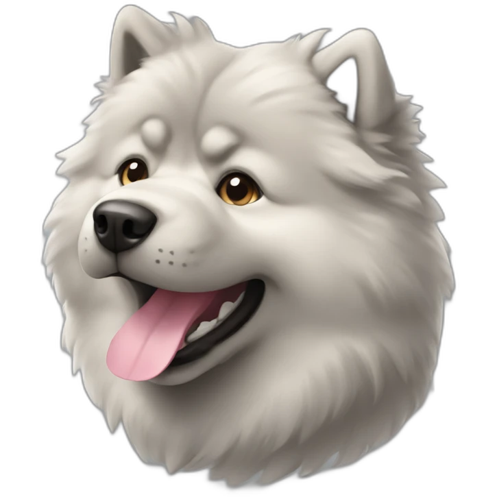 happy graycolor chowchow emoji