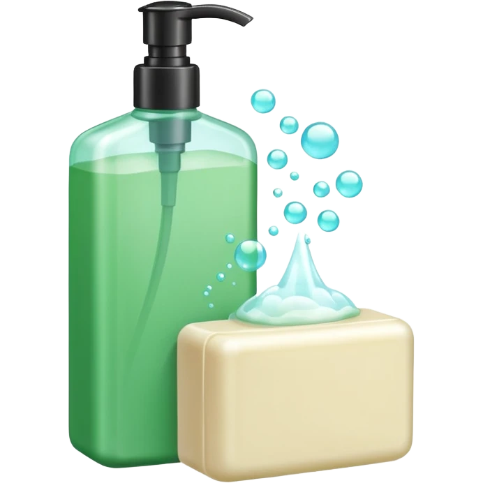 Soap and shampoo emoji