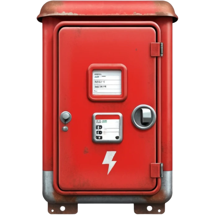 Red electricity box emoji