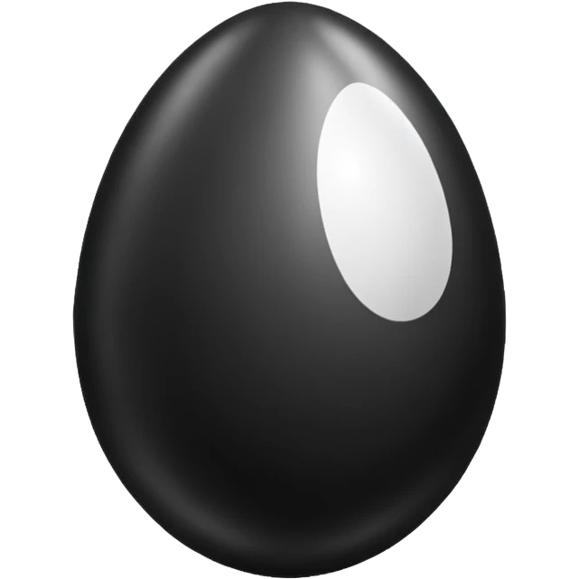 black _and_white shiny dragon egg emoji