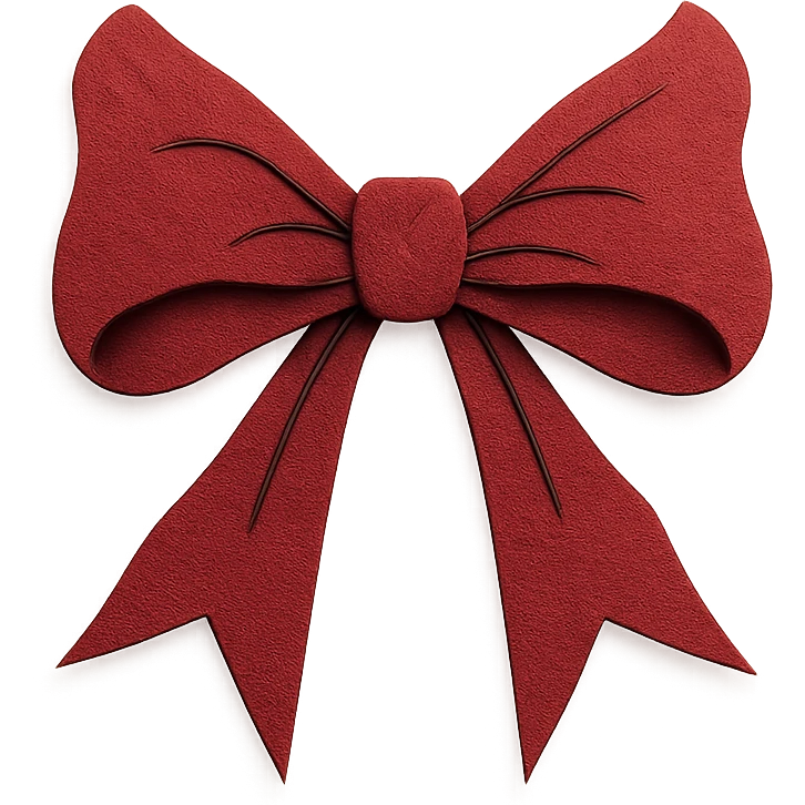 red gothic bow emoji
