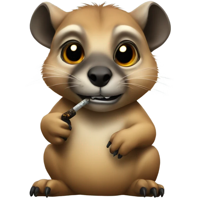 Hyrax smoking emoji