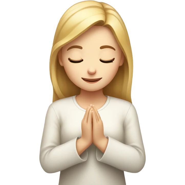 white girl praying  emoji