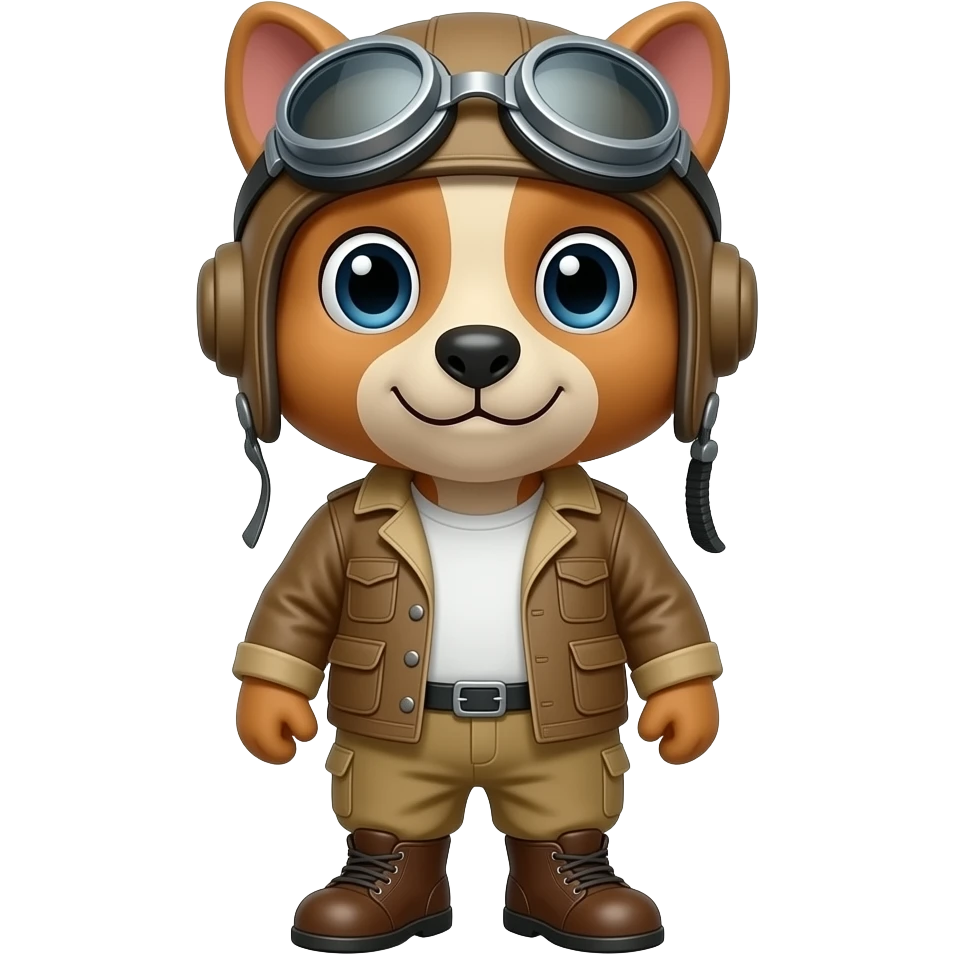 Animals wearing open cockpit glasses emoji