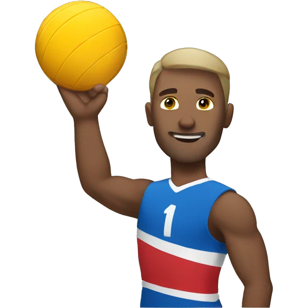 White male playing volleyball emoji