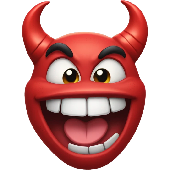 Devil emoji with tongue out emoji