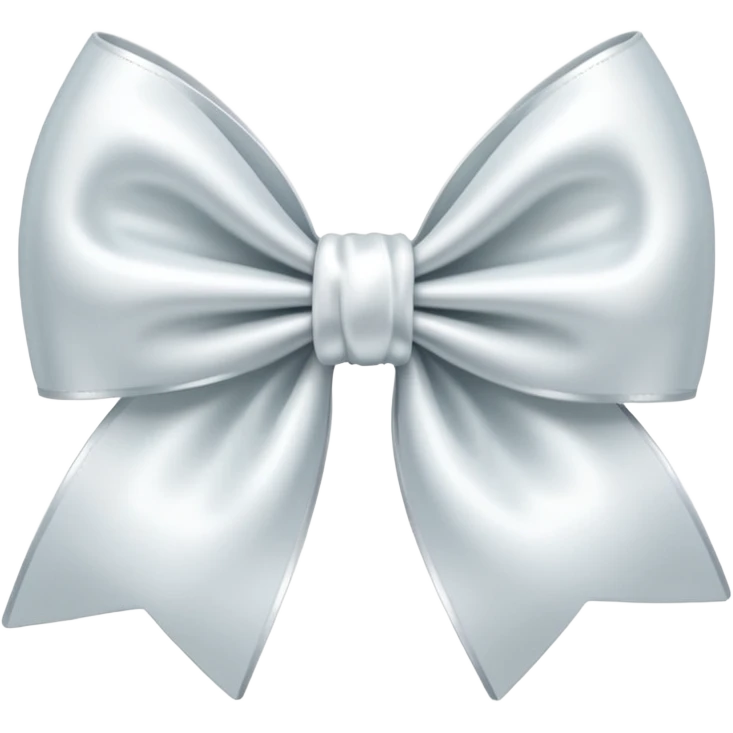 white satin bow emoji