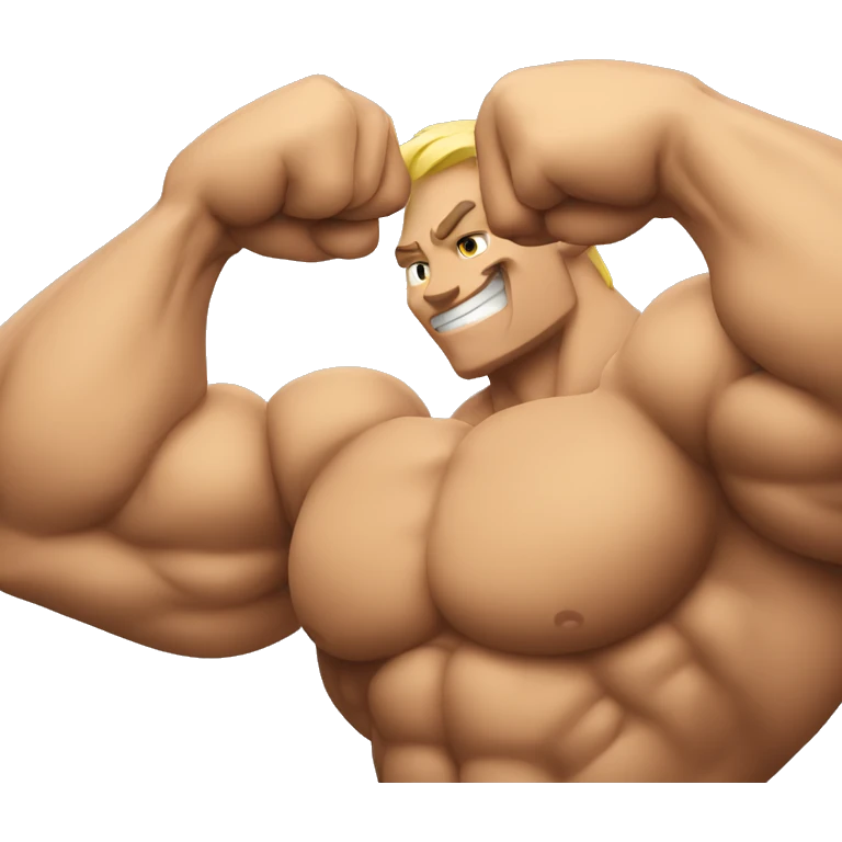 muscular bicep flexing emoji