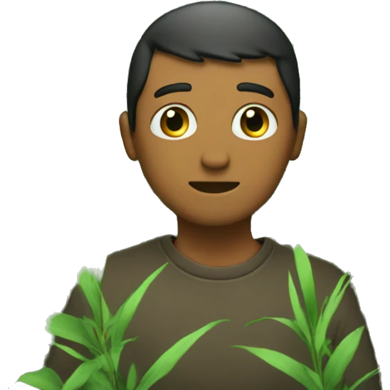 me looking out of a lot of tall weeds emoji
