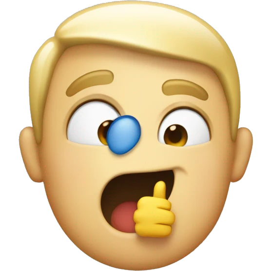 thumbs up with awkward smile emoji