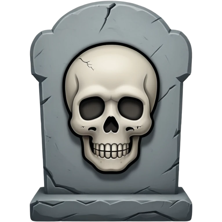 tombstone with a skull emoji emoji