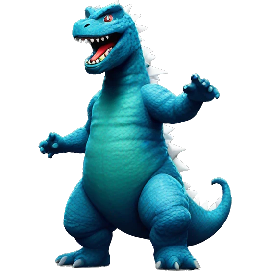 Godzilla dancing on stage emoji