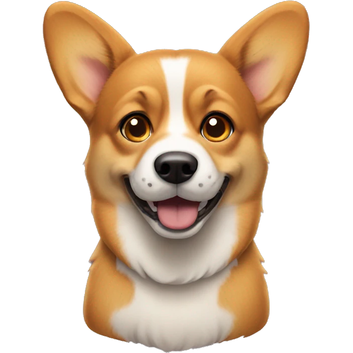 Dog like corgi with scars emoji