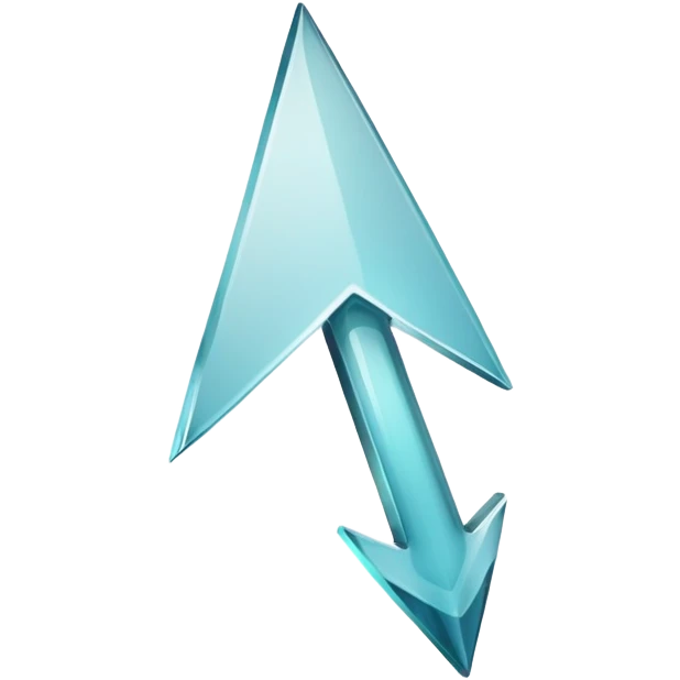 transparent glass arrow emoji