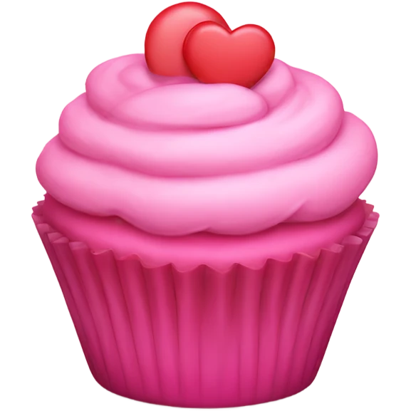 Pink valentine cupcake emoji