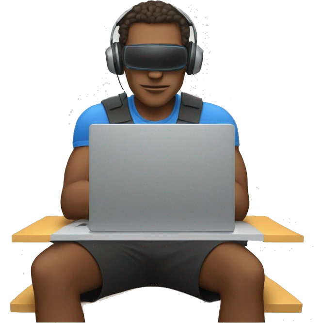 cybersportsman with laptop emoji