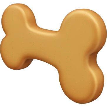 a bone shaped dog biscuit emoji