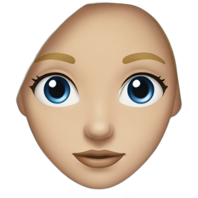 Fille blonde lisse yeux bleus emoji