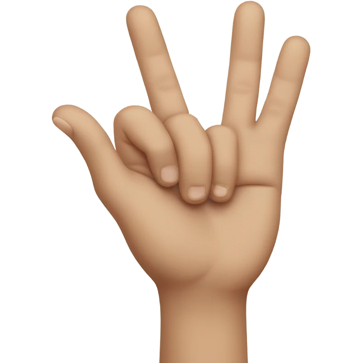 Cross finger emoji