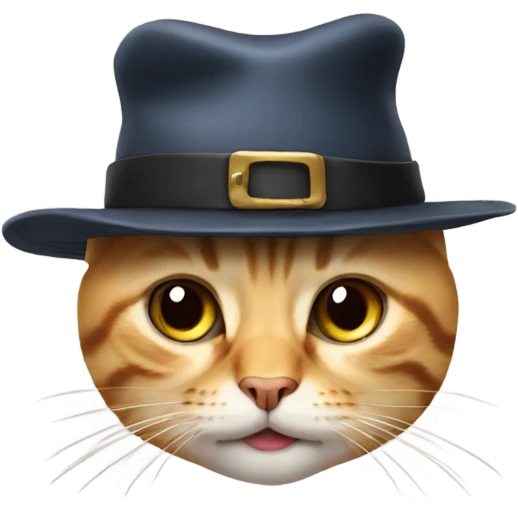 Cat wearing a hat emoji