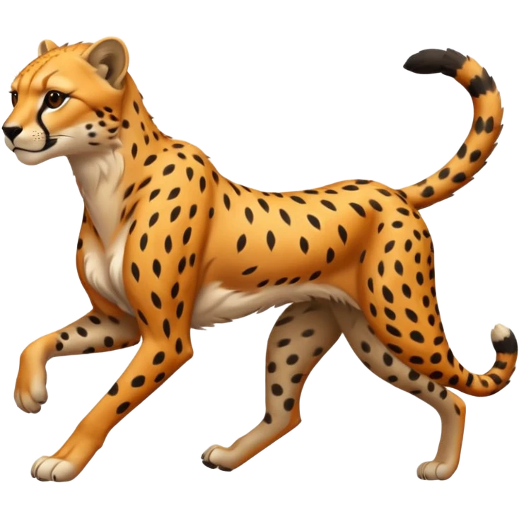 fast aggressive jumping running sheetah  emoji