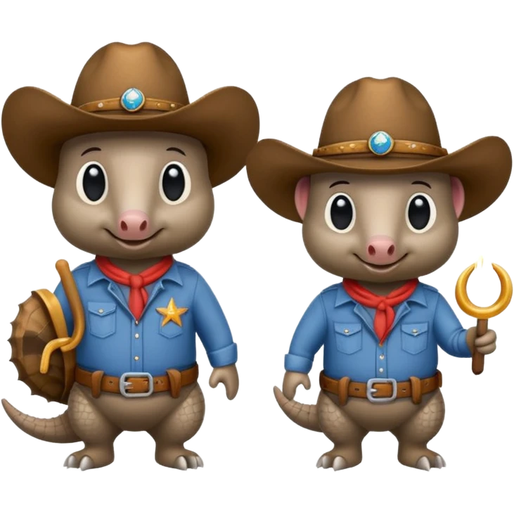 armadillos with cowboy hat team logo  emoji