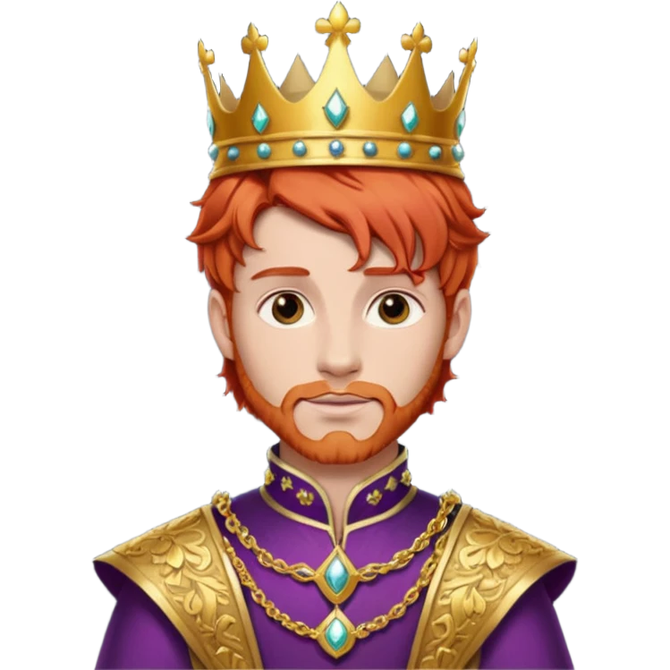 red-haired princes with crown emoji