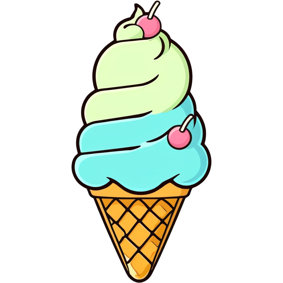 Ice cream melting emoji