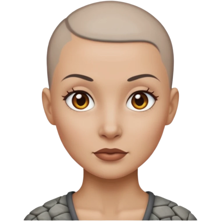 Combinar estos dos emojis 👩‍🦲🗿 emoji